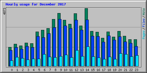 Hourly usage for December 2017